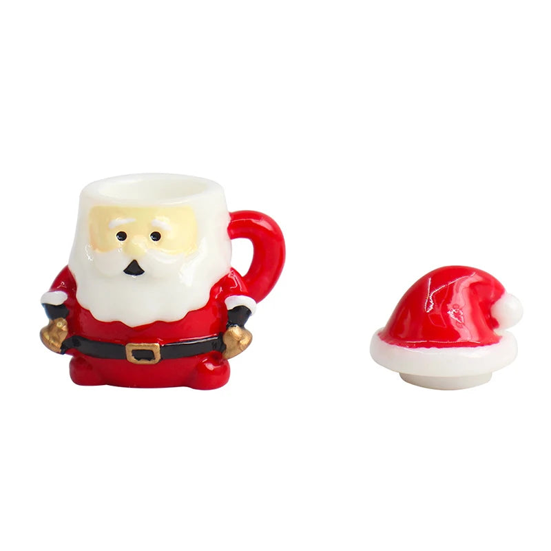 Mini Santa Claus Teacup Resin Decoration – Christmas Miniature Christmas Miniature Decor SPOT 1set