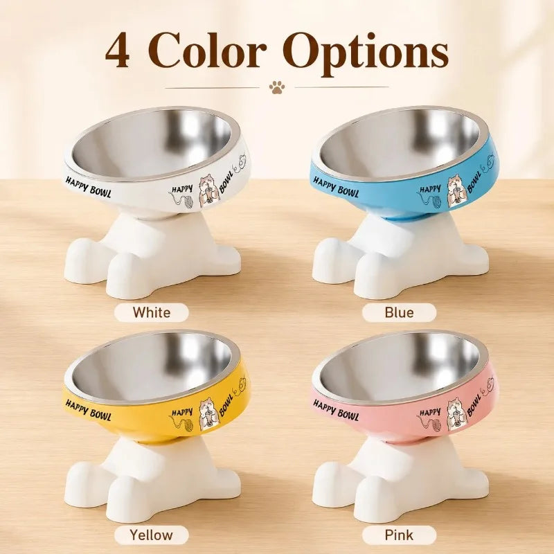 Elevated Stainless Steel Pet Bowl – Anti-Slip Cats & Dogs Elevated Pet Bowl SPOT