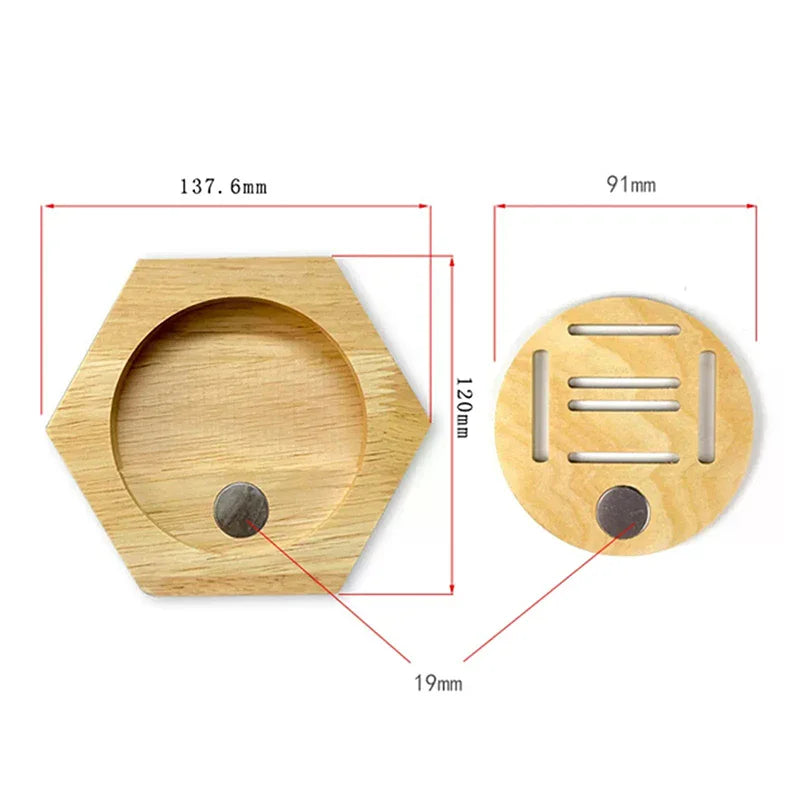 Wooden Hexagonal Medal Display Stand – Wall Mount Award Rack Medal Display Stand SPOT
