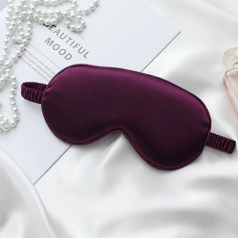 Double-Sided Silk Sleep Eye Mask – Light Blocking & Soft Sleep Eye Mask SPOT Deep Purple
