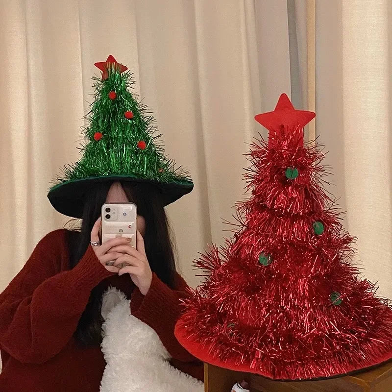 Glitter Christmas Tree Hat – Adult Holiday Costume & Photo Prop Holiday Costume Hat SPOT