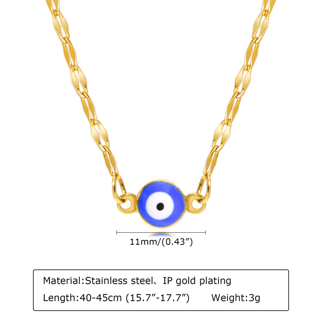 Evil Eye Necklace – Blue Nazar Pendant | Gold Stainless Steel Pendant Necklace SPOT