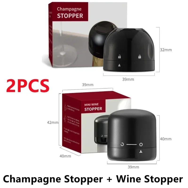 Reusable Silicone Champagne & Wine Bottle Stopper – 1 or 2 Pack Wine Bottle Stopper SPOT