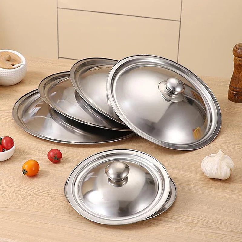 Stainless Steel Universal Pot Lid 10–32cm | Skillet Wok Cover Pot Lid SPOT