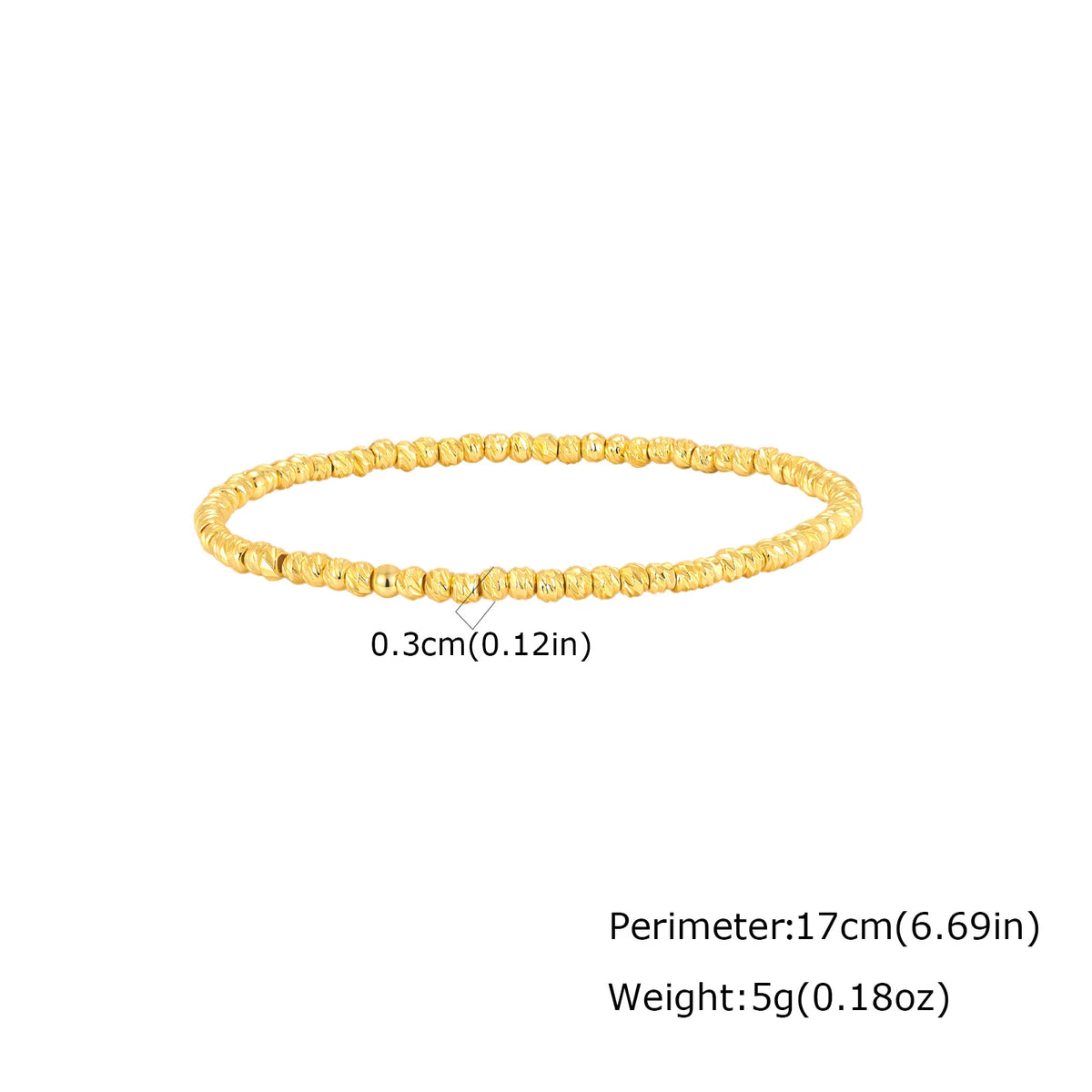 Meaeguet Tri-Color Beaded Stretch Bracelet – Stackable Beaded Bracelet SPOT PBR-293G