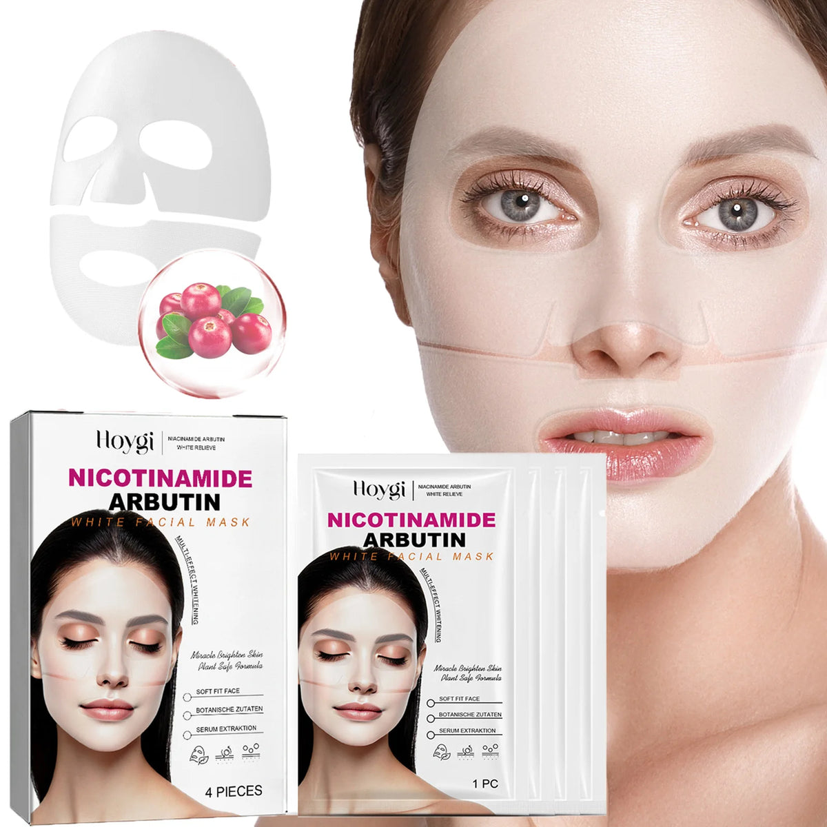 Hoygi Niacinamide Arbutin Brightening Hydrating Sheet Mask Facial Sheet Mask SPOT