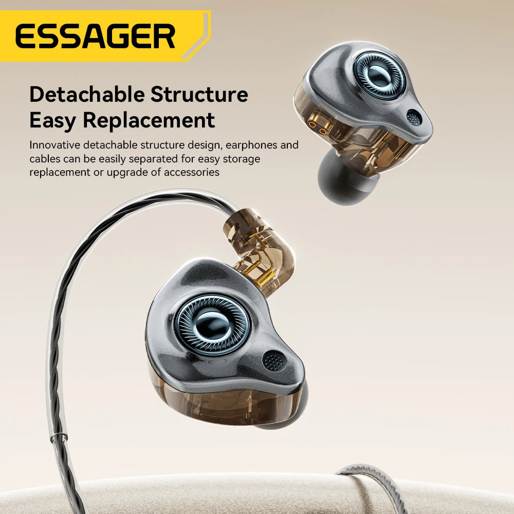 Essager USB-C & 3.5mm Wired Gaming Earphones | HiFi Bass ANC Wired Gaming Earphones SPOT