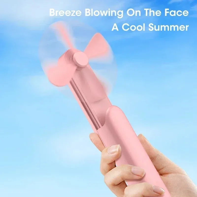 3-in-1 Foldable Mini Handheld Fan & 2000mAh Power Bank USB Portable Handheld Fan SPOT