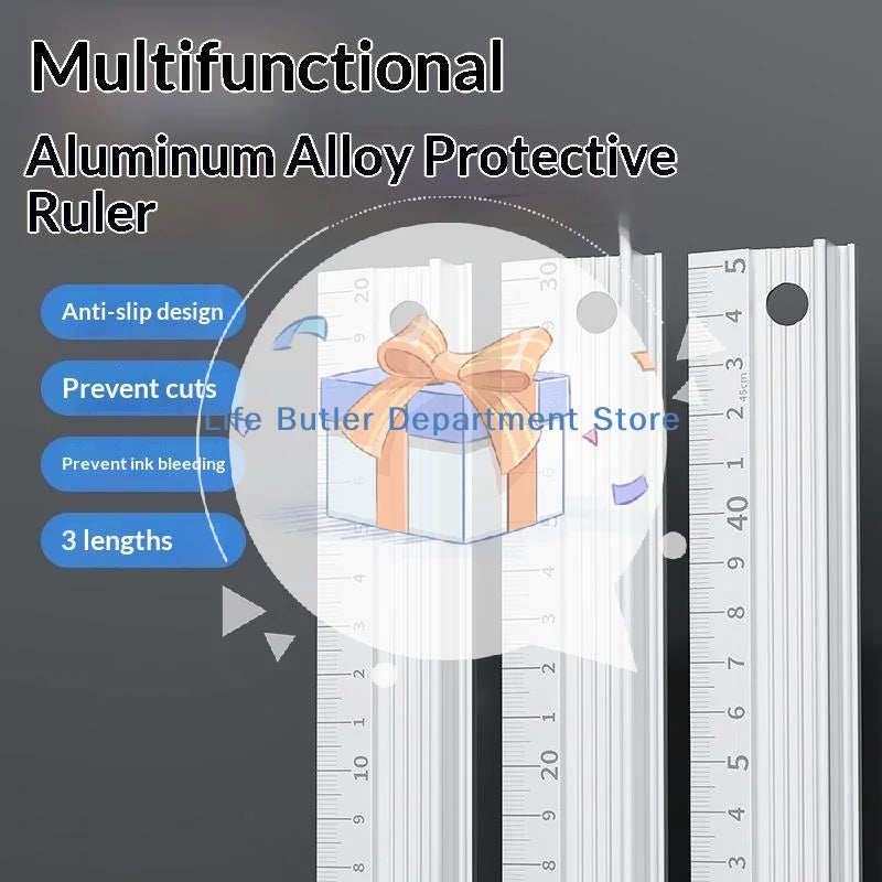 Aluminum Alloy Ruler – Anti-Slip, Cut-Safe, No Ink Bleed Aluminum Alloy Ruler SPOT