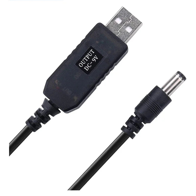 USB to DC 5.5x2.1mm Boost Cable 5V to 9V/12V – Router & Modem USB Power Cable SPOT 5V to 9V