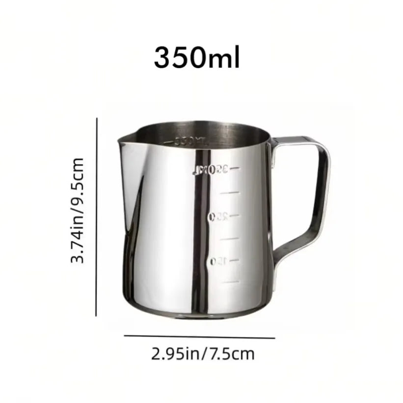 Barista Milk Frothing Pitcher 350ml – Stainless Steel Latte Jug Milk Frothing Pitcher SPOT