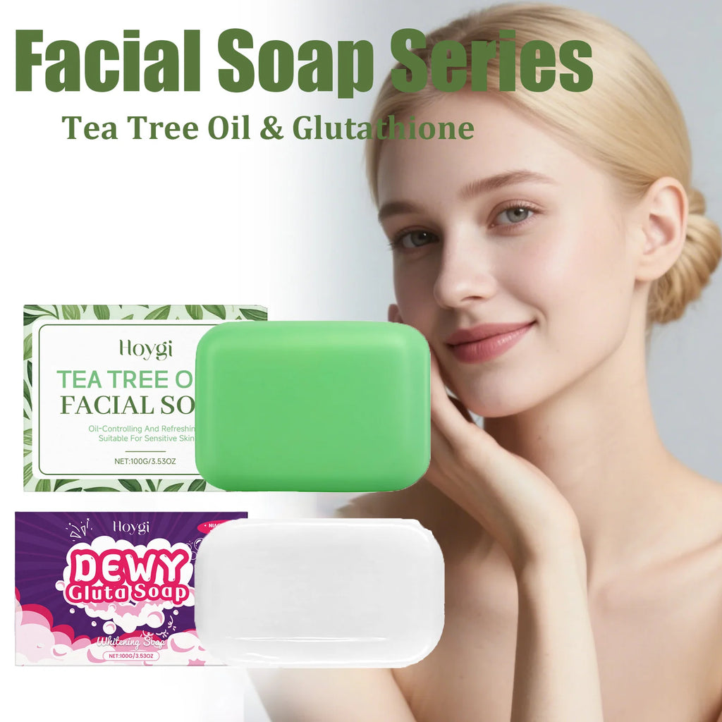 Hoygi Tea Tree Oil & Glutathione Facial Soap Bar – 100g Facial Cleansing Soap SPOT