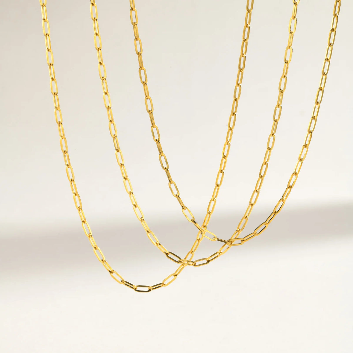 3mm Paperclip Chain Necklace – Stainless Steel Gold Choker Chain Necklace SPOT