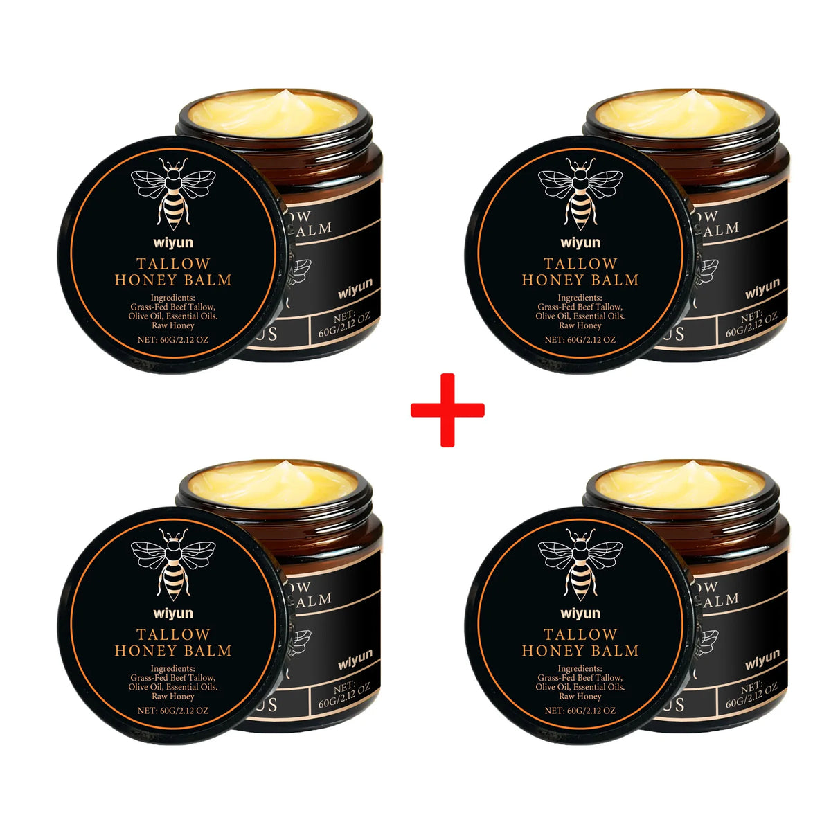WIYUN Beef Tallow & Honey Brightening Body Cream 60g Brightening Body Cream SPOT 240g Boxed