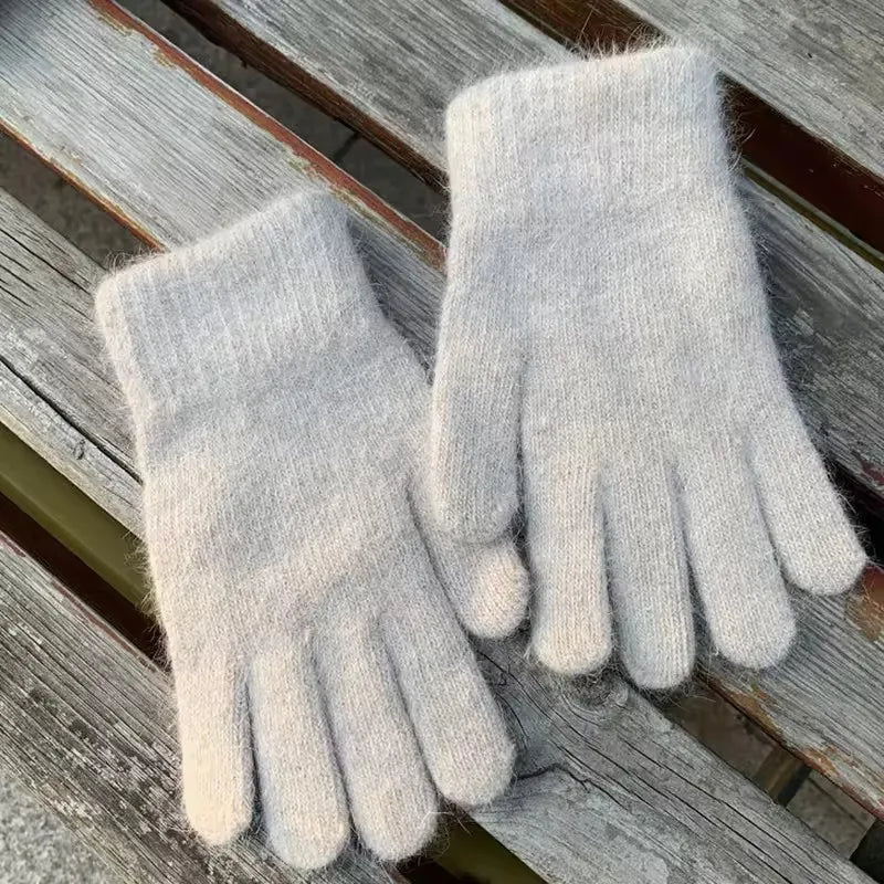 Women's Winter Knit Full Finger Gloves – Warm & Stylish Knit Winter Gloves SPOT