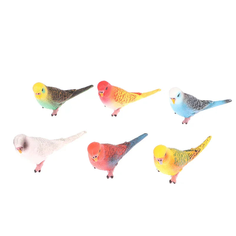 Realistic Parrot Bird Figurine – Miniature Resin Animal Model Bird Figurine Ornament SPOT