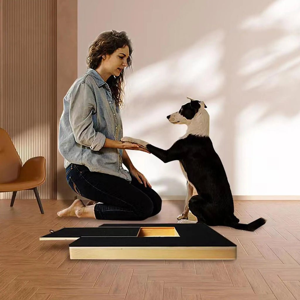 Wooden Dog Nail Scratch Board with Pull-Out Treat Box Dog Nail Scratcher SPOT
