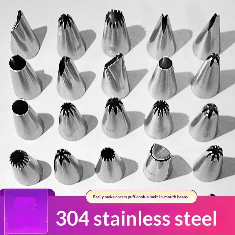 Stainless Steel Icing Piping Tips – Reusable Cake Nozzles Cake Decorating Nozzle SPOT