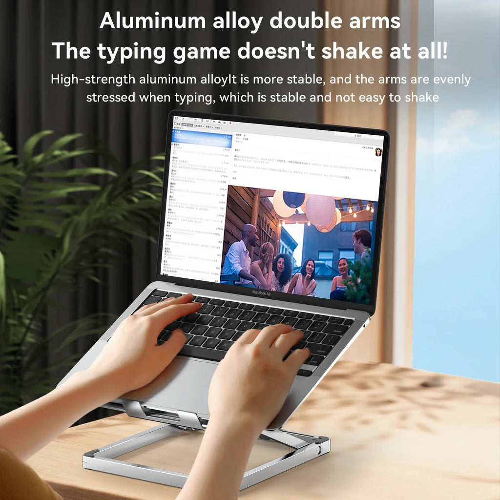 VIKEFON Foldable Aluminum Tablet & Phone Stand – Silver Tablet Phone Stand SPOT