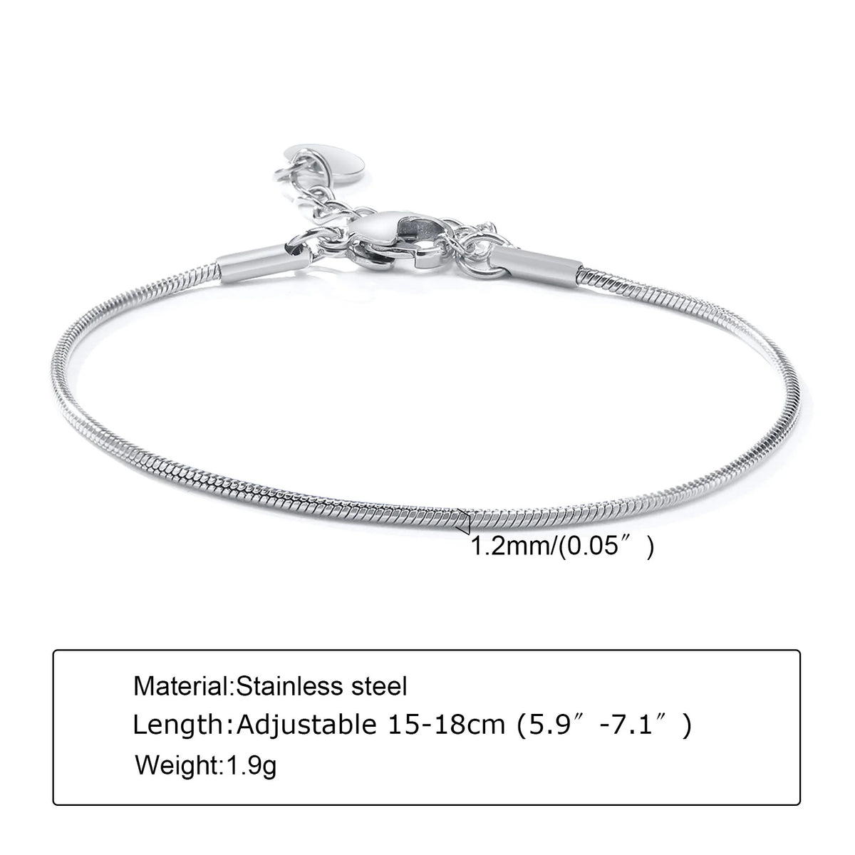 Women's Snake & Herringbone Chain Bracelet – 18K Gold Plated Chain Link Bracelet SPOT BR-871S-15