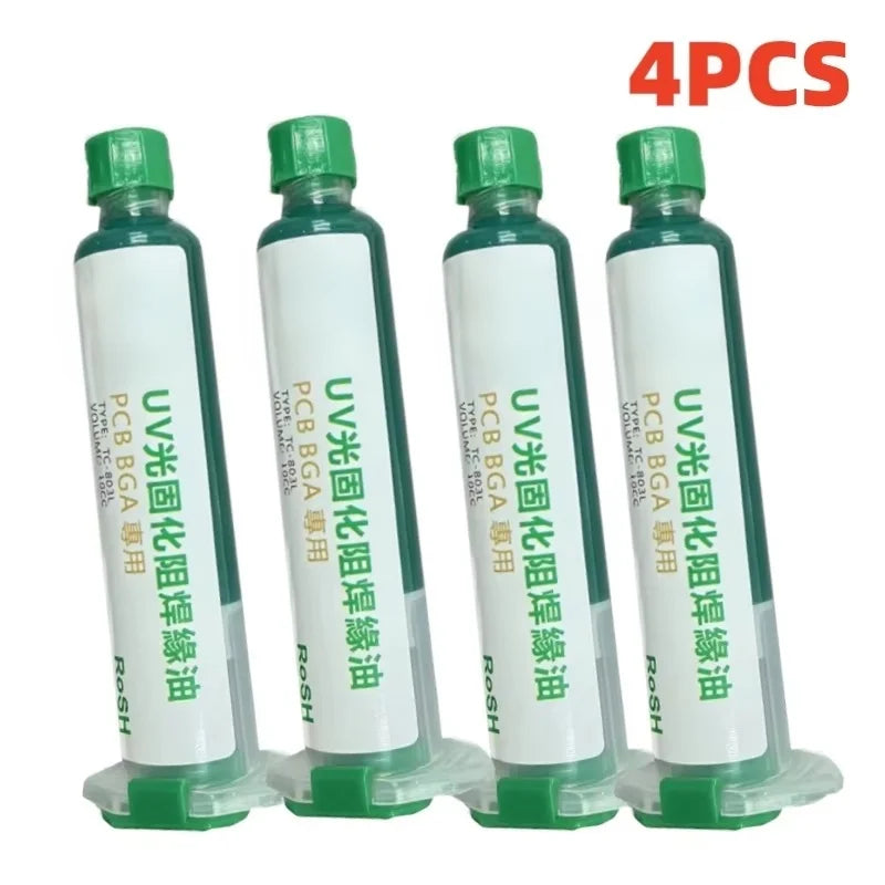 UV Curing Solder Mask Green Oil – PCB Insulation Coating PCB Solder Mask SPOT 4 PCS