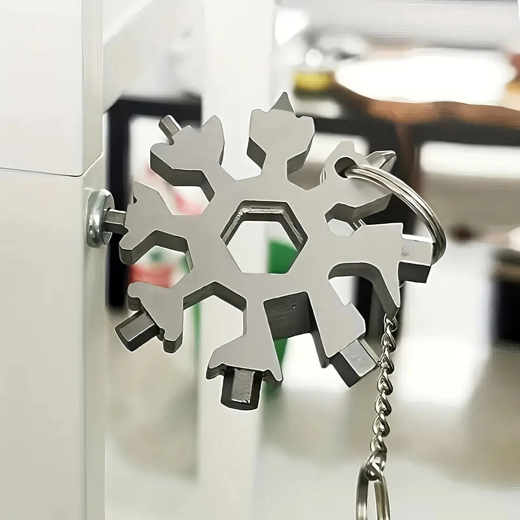 Snowflake Multitool Keychain – Screwdriver, Wrench & Bottle Opener Multitool Keychain SPOT