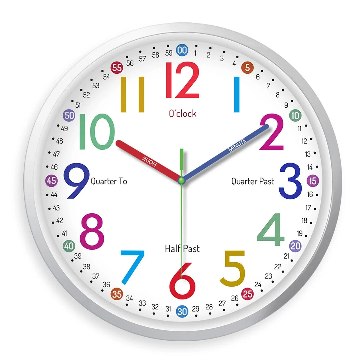 8-Inch Silent Quartz Wall Clock – Silver | Home Decor Quartz Wall Clock SPOT Silvery