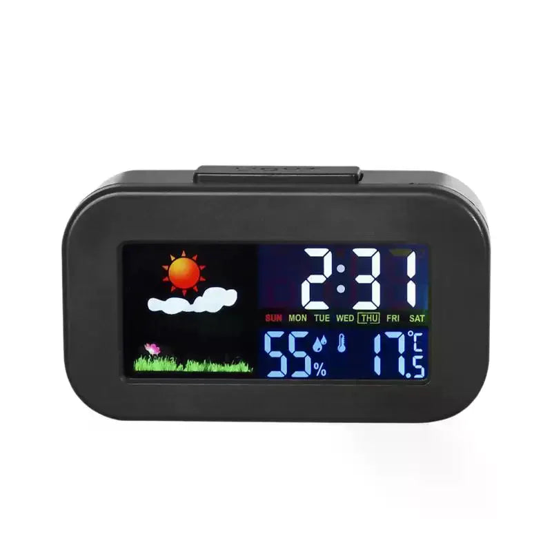 Weather Station Clock – Color Display Temp & Humidity Monitor Weather Station Clock SPOT