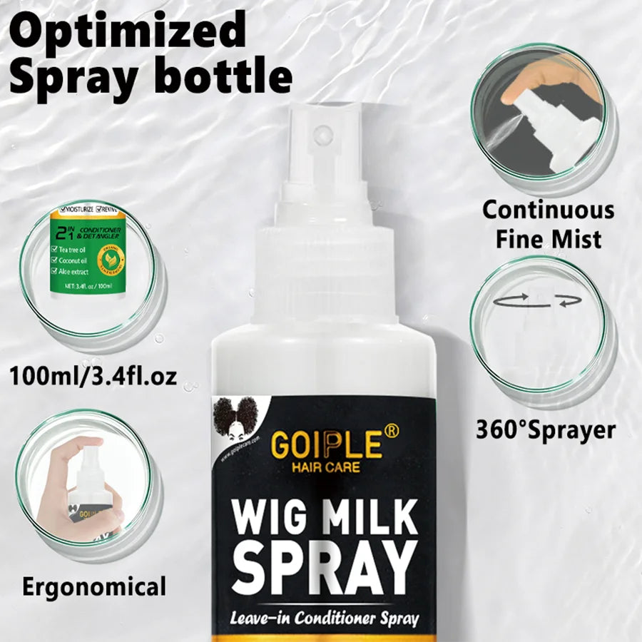 Goiple 2-in-1 Wig Milk Spray Leave-In Conditioner & Heat Protectant Leave-In Hair Spray SPOT