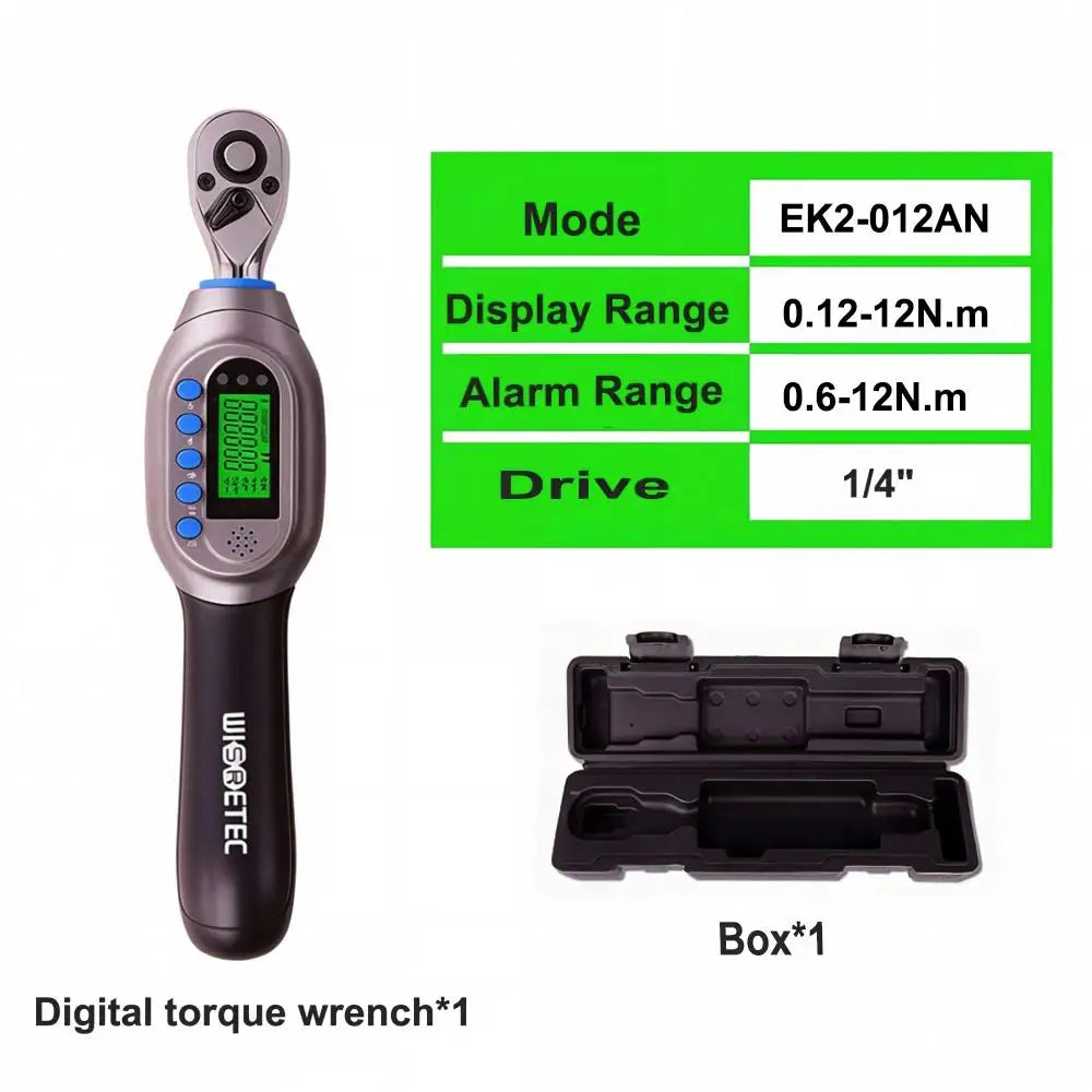 WISRETEC Digital Torque Wrench ±2% Precision | T/P Dual Mode Digital Torque Wrench SPOT Torque-0.12-12N.m