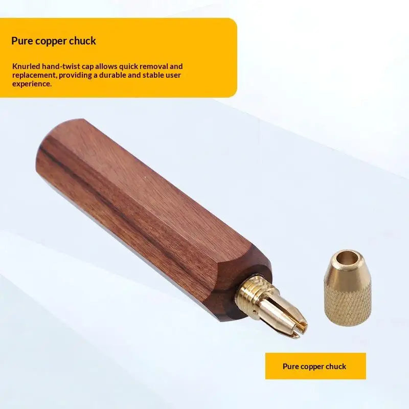 Wood File Handle Brass Collet Chuck – DIY Polishing Tool Set File Handle Tool SPOT