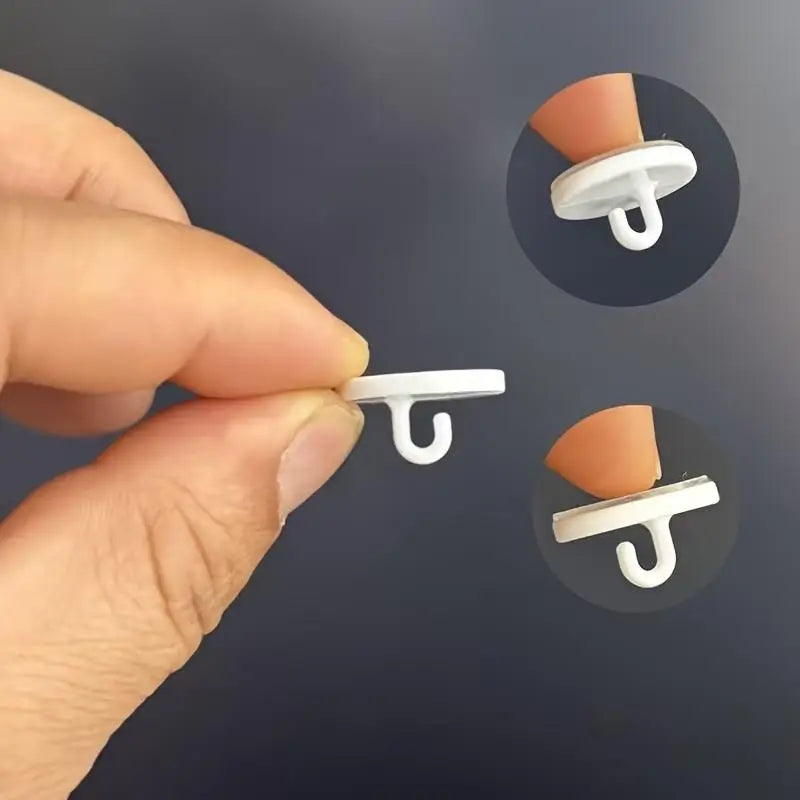 Self-Adhesive No-Drill Ceiling Hooks – Traceless Mini Hangers 9/18pc Adhesive Storage Hooks SPOT