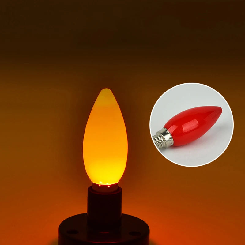 Red LED Altar Candle Bulb E12/E14 – Temple & Buddha Lamp Decorative LED Bulb SPOT