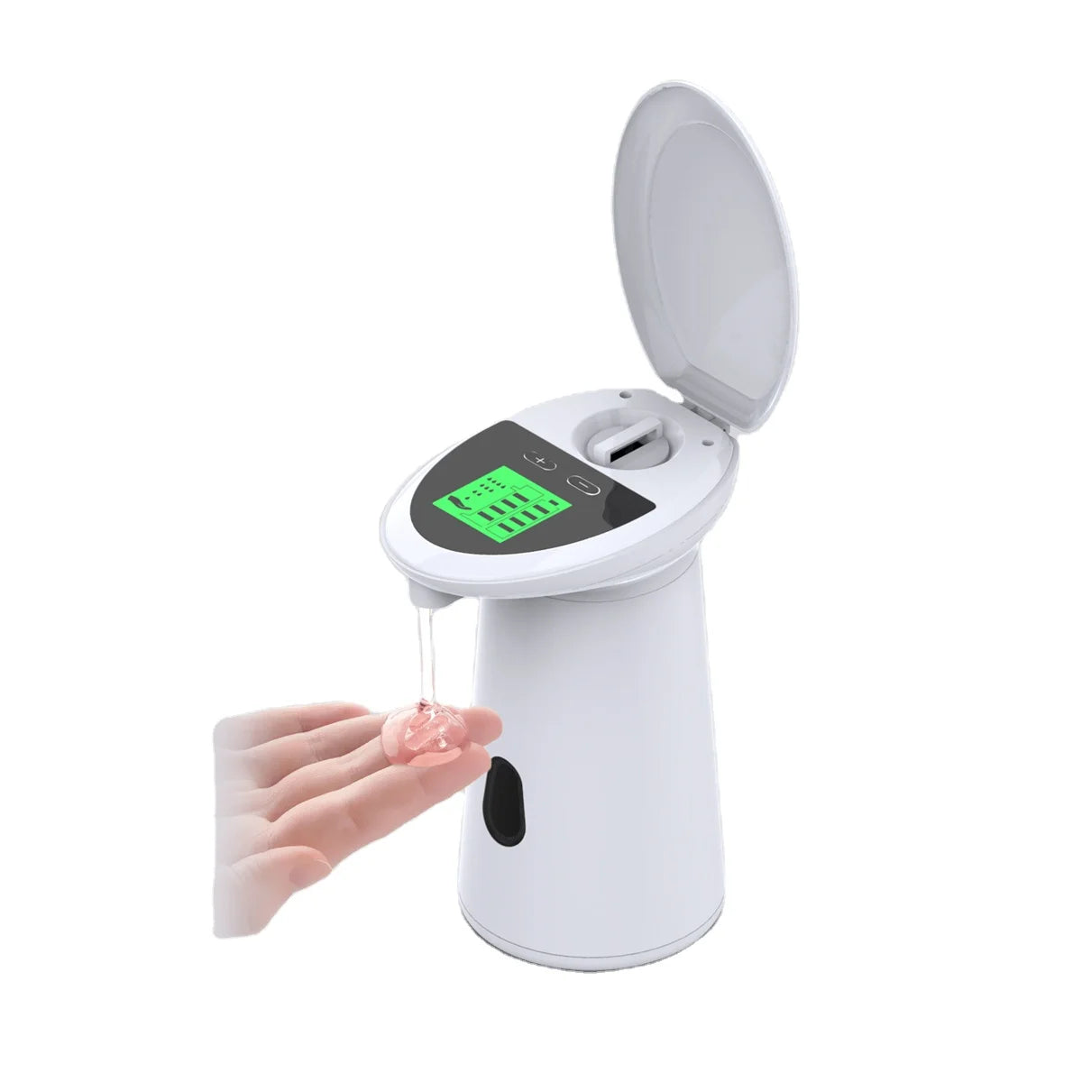 Touchless Automatic Foam Soap Dispenser 280ml – LCD & Waterproof Automatic Soap Dispenser SPOT White