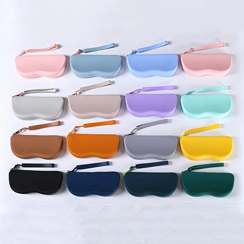 Silicone Zipper Eyeglass & Sunglasses Case – Multi-Color Eyeglass Case SPOT