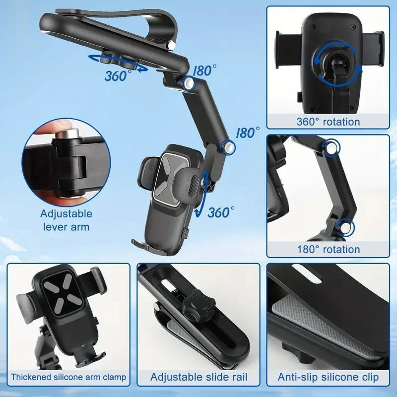 360° Rotating Sun Visor Car Phone Mount – Universal Holder Car Phone Mount SPOT
