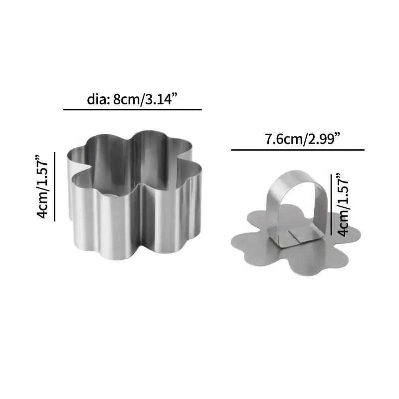 Stainless Steel Mousse Cake Ring Molds with Press Plate Cake Ring Mold SPOT A6