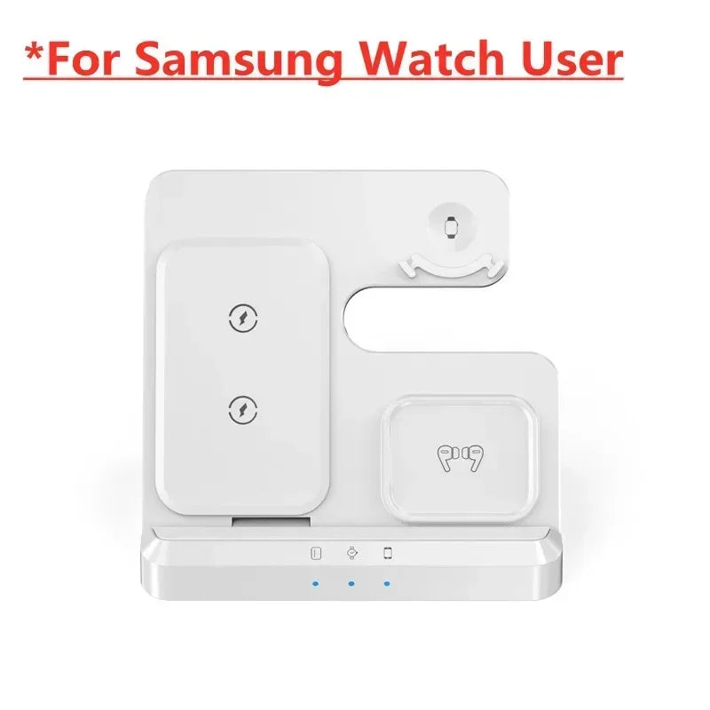 VIKEFON 3-in-1 Wireless Charging Station for Samsung Galaxy Wireless Charging Station SPOT White For Samsung