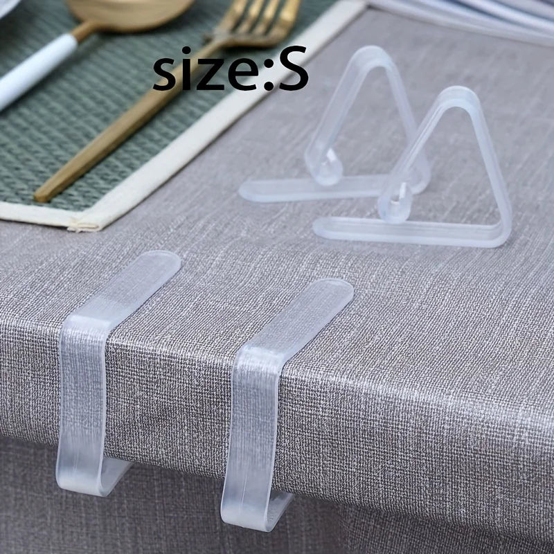 10-Pack Transparent Anti-Slip Tablecloth Clips & Buckles Tablecloth Clips SPOT
