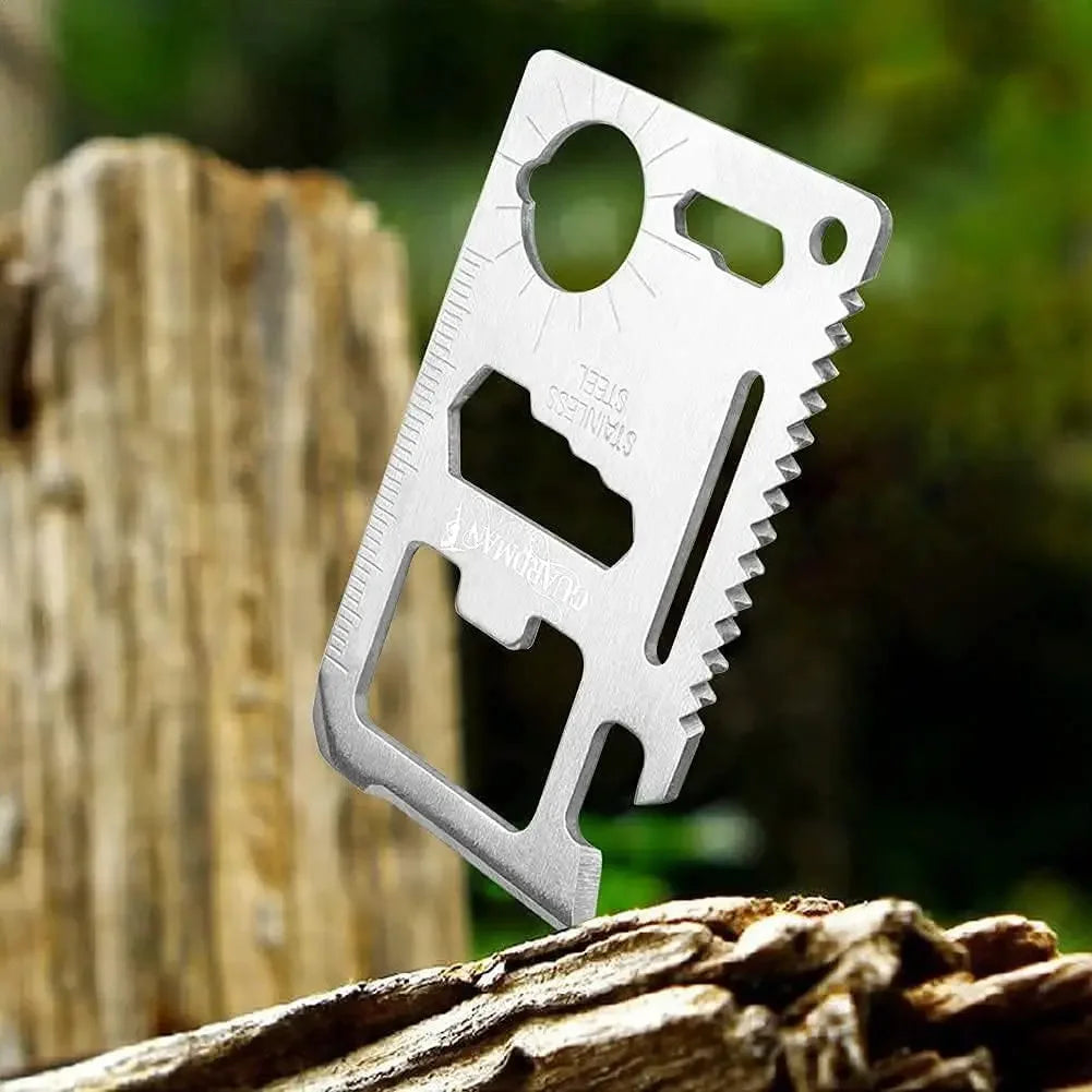 11-in-1 Credit Card Multi-Tool – Stainless Steel Wallet Tool Credit Card Multi-Tool SPOT