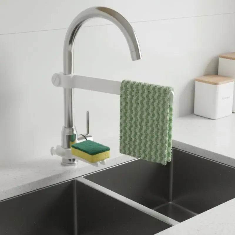No-Drill Faucet Towel Holder – Adjustable 180° Rotating Rack Faucet Towel Rack SPOT