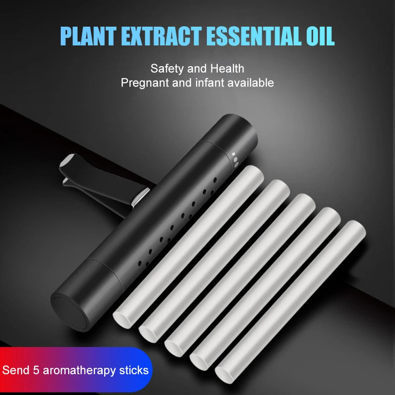 Car Vent Clip Essential Oil Diffuser + 5 Aroma Refill Sticks Car Vent Diffuser SPOT