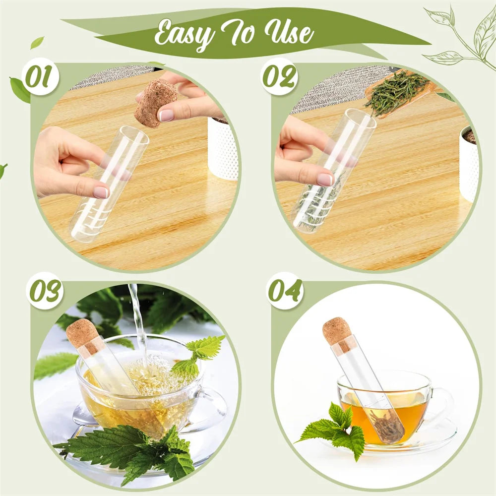 Glass Tea Infuser with Cork Lid – Loose Leaf Strainer for Mugs Tea Infuser SPOT