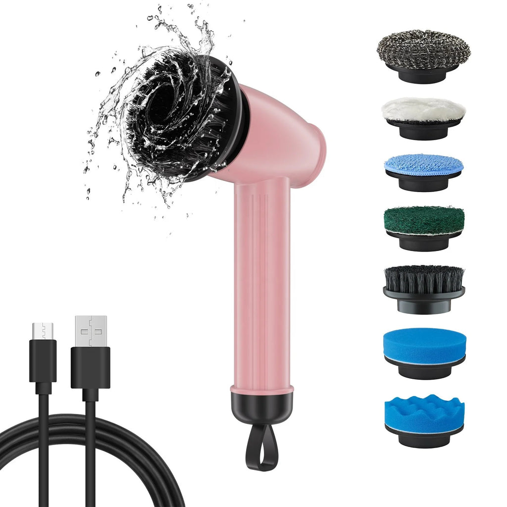 7-in-1 Cordless Electric Spin Scrubber – 7 Brush Heads Electric Spin Scrubber SPOT