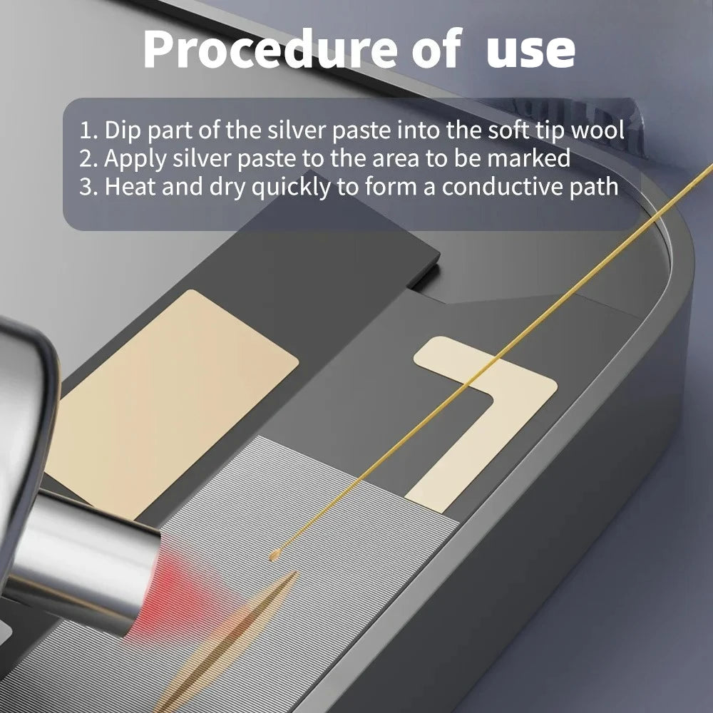 J9 Nano Conductive Silver Paste – Screen & PCB Circuit Repair Conductive Repair Paste SPOT