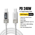 Essager 240W USB-C Cable PD 3.1 Fast Charging LED Display USB-C Charging Cable SPOT 240W C To C White 1m China Mainland