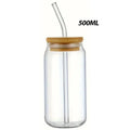 500ml Pink Bow Glass Tumbler with Lid & Straw | Cute Cup Glass Tumbler SPOT Style A 500ml