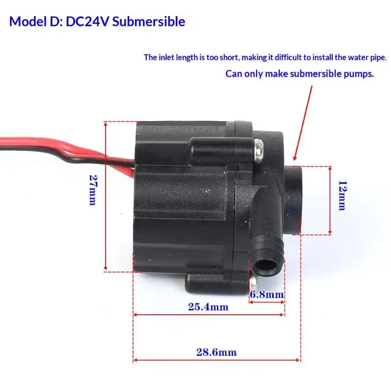 Mini Brushless Submersible Pump DC 5V 12V 24V – Silent & Sealed Submersible Water Pump SPOT