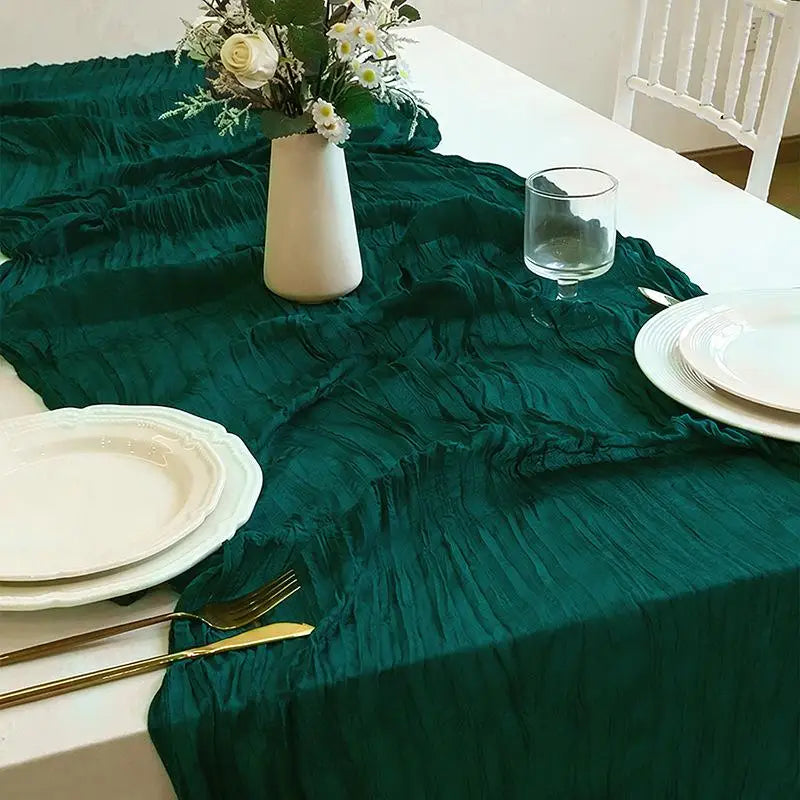 Boho Cheesecloth Table Runner – Wedding & Party Décor 90–400cm Table Runner SPOT R 90X400CM