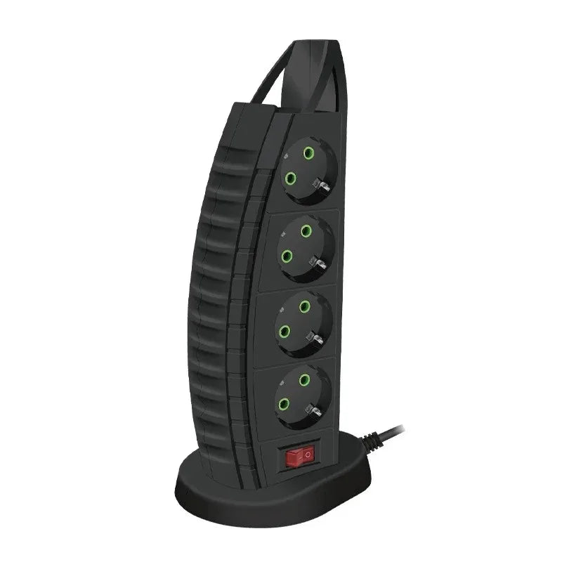 Vertical Tower Power Strip 4 Outlets USB-C 3 USB EU Plug Tower Power Strip SPOT